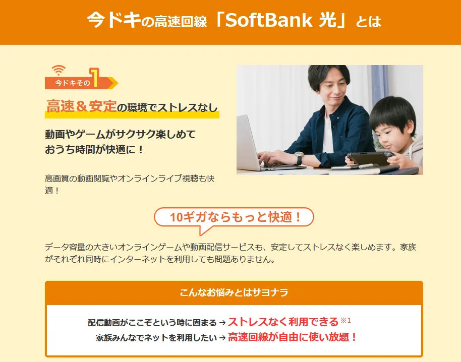 ソフトバンク光　特長